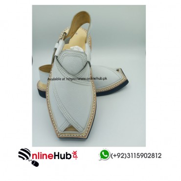 Kaptaan Special Chappal White Color | KSC001